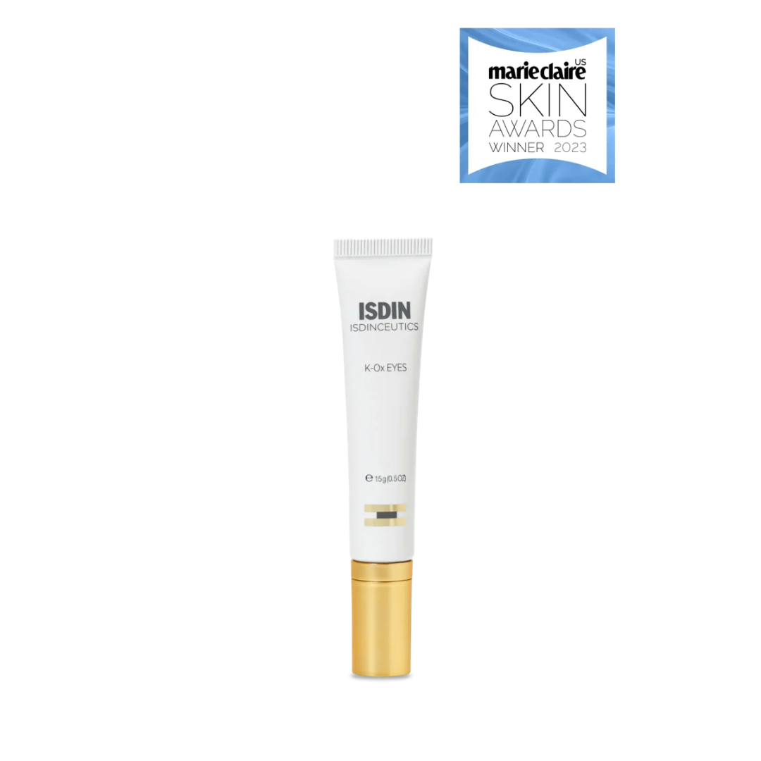 Combat bags, puffiness, and dark circles in one stroke, restoring youthfulness to your expression. Provides visible results in just 28 days of use. K-Ox Eyes features a cooling ceramic applicator to refresh skin during application, with the same beloved formula that offers a firming effect and protects skin from moisture loss, leaving the eye area feeling smoother and visibly rejuvenated.  15 g  All skin types  Dermatologist and ophthalmologist tested  Loss of firmness and elasticity, discoloration, fine lines and wrinkles, dehydration  Vitamin K oxide, hydrolyzed hyaluronic acid