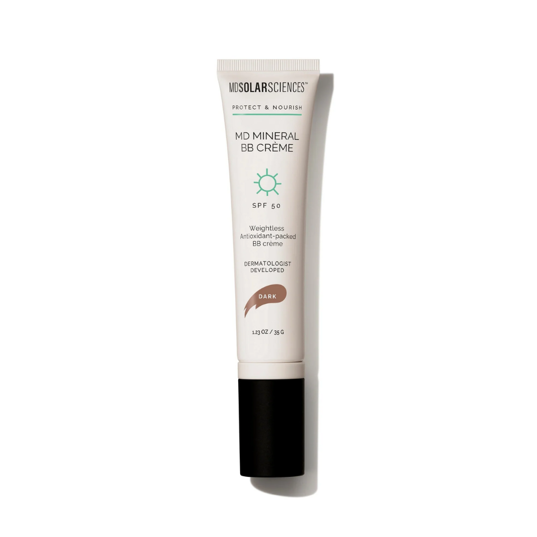 This multitasking BB Crème blurs the lines between makeup, skincare + SPF in one simple step. The sheer-tinted, mineral-based formula applies on velvety-smooth to deliver the ultimate skin-loving trifecta: a natural-looking matte finish, anti-aging benefits, and broad-spectrum protection. Delivers SPF 50, made with naturally-derived Zinc Oxide, to protect skin from UVA and UVB rays, blue light, and environmental damage. 