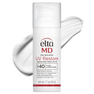 EltaMD UV Restore Broad Spectrum SPF 40 is a 100% physical sunscreen that visibly improves the appearance of sun-damaged skin. This formula contains squalene which restores your skin’s natural moisture and suppleness. 